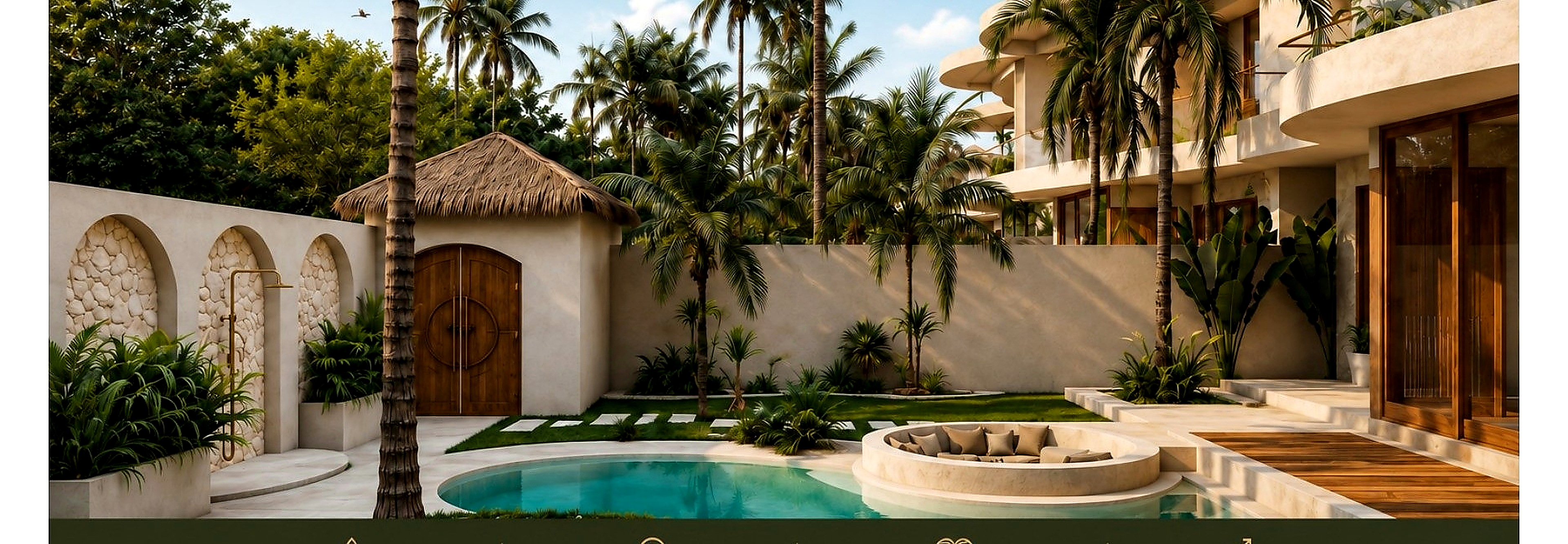 Zunara private pool villa courtyard in Bali