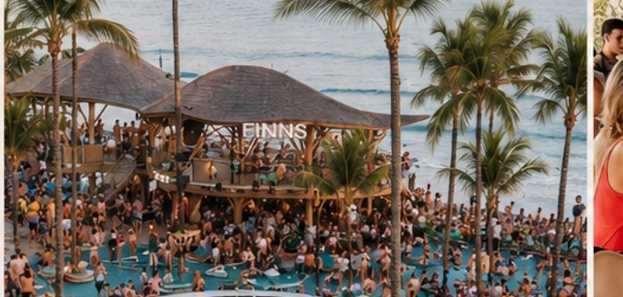 Beach club lifestyle near Canggu
